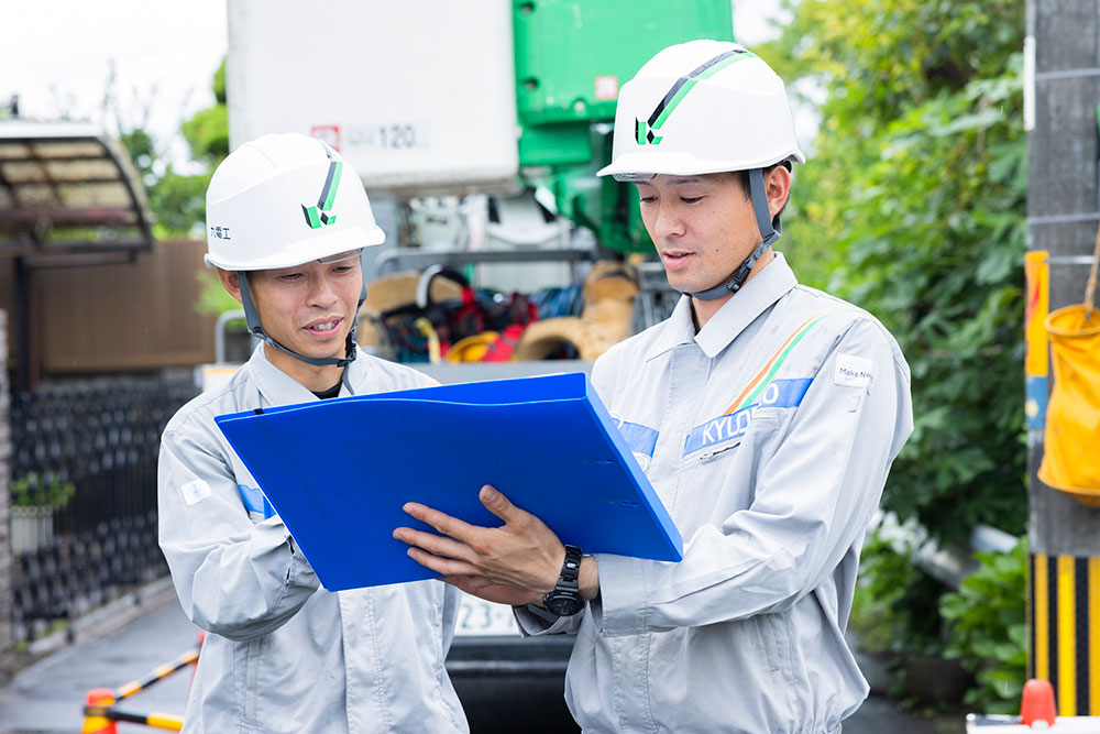 写真：配電工事